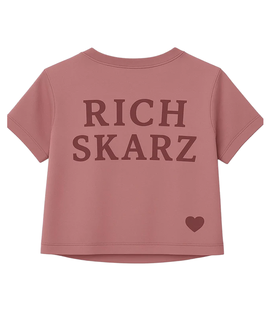 Rich Skars Lady Cropped Plum Tee